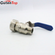 GutenTop de alta calidad y menor precio de compresión y rosca macho BSPT válvula de latón para el gas